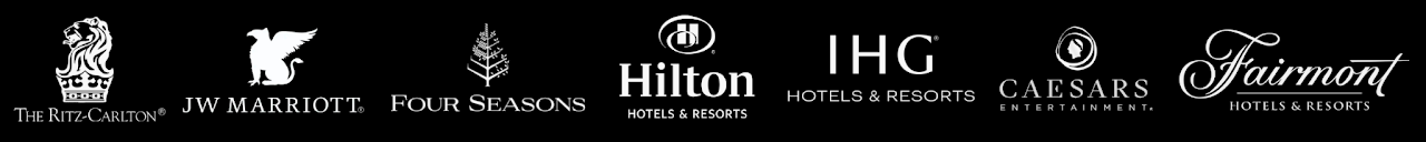 Trusted by The Ritz-Carlton, JW Marriott, Four Seasons, Hilton, IHG, Caesars Entertainment, and Fairmont